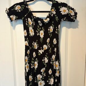 Floral Black Maxi Dress